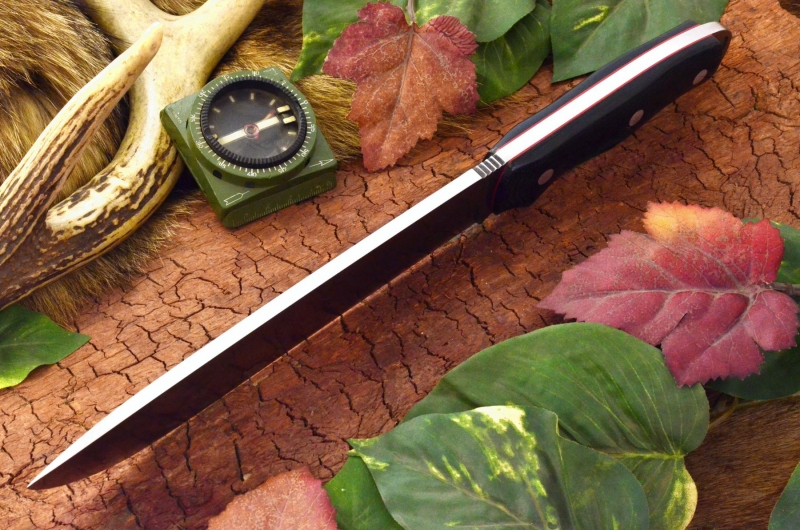 akc denali a2 black canvas micarta red liners top shot 359.95